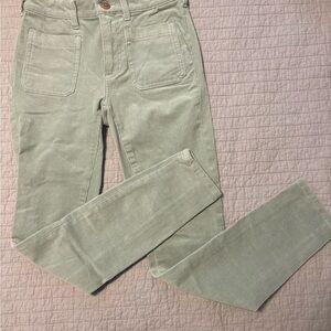 Pilcro and the Letterpress Sage Corduroy Pants. Size 25, High Rise Skinny